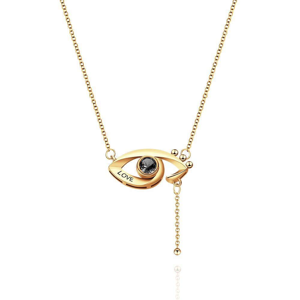 Colar Gravado Personalizado Diamante - Olho Presentes Únicos