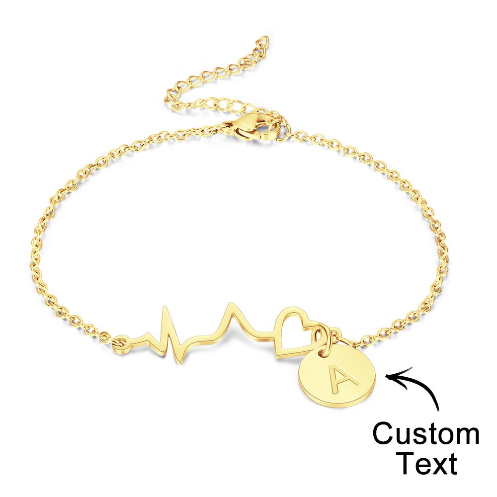 Pulseira De Enfermeira Personalizada Com Gravação De Batimentos Cardíacos Pulseira De Estetoscópio Presente Para O Amor - soufeelbr