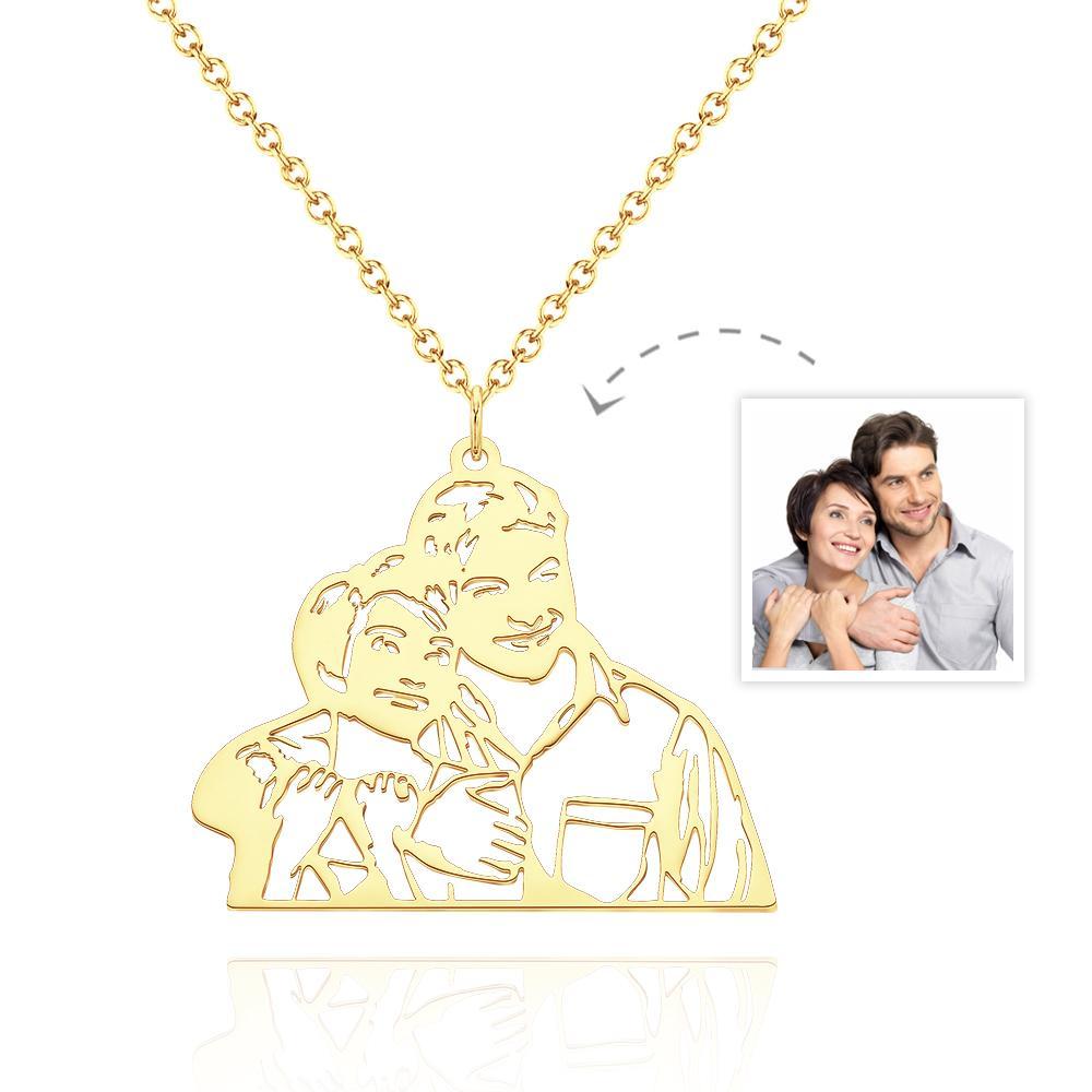 Colar De Fotos Personalizado Tridimensional Oco Para Presentes Exclusivos - soufeelbr