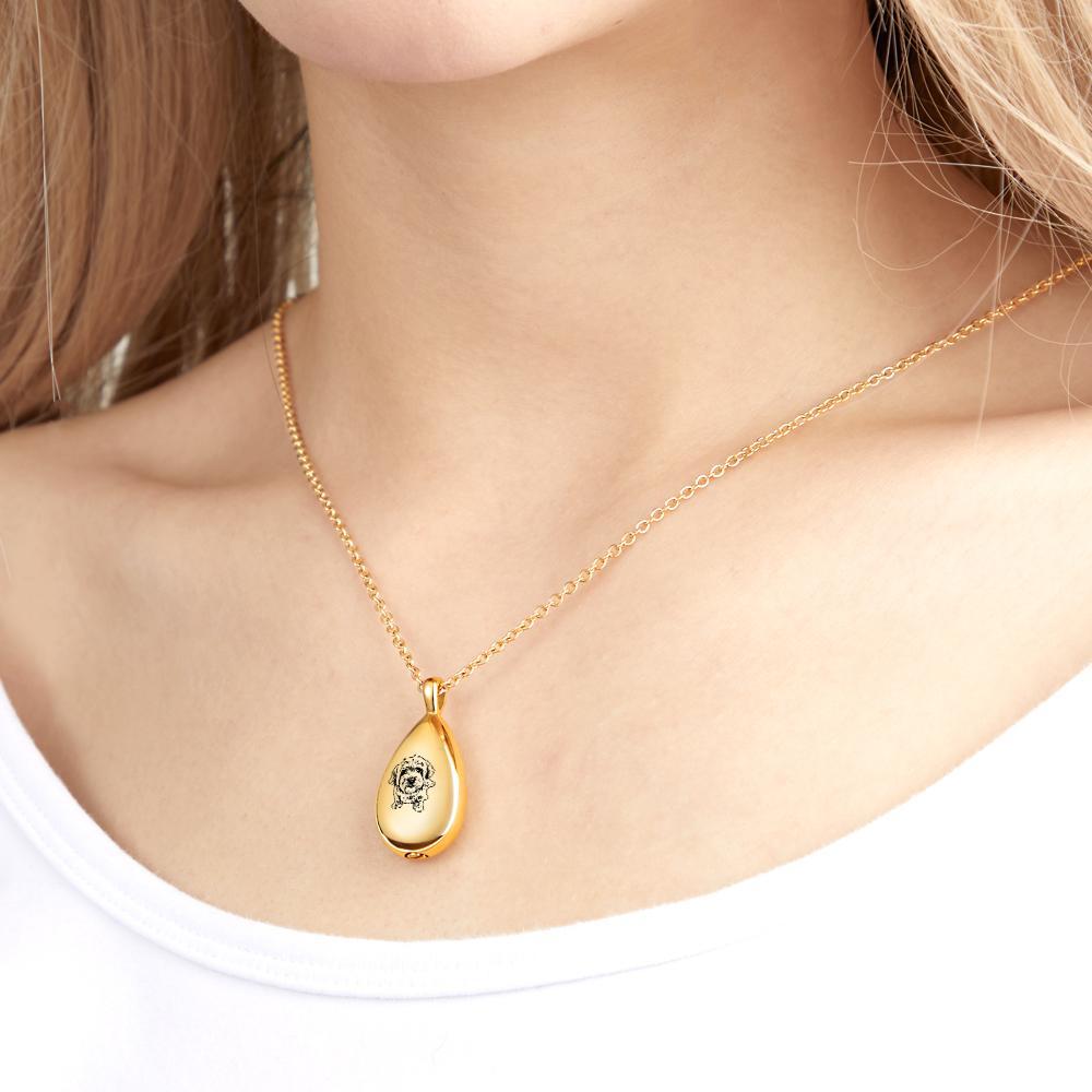 Colar Com Foto Personalizado Pingente De Cinzas Esculpido Em Sombra Presentes Comemorativos - soufeelbr