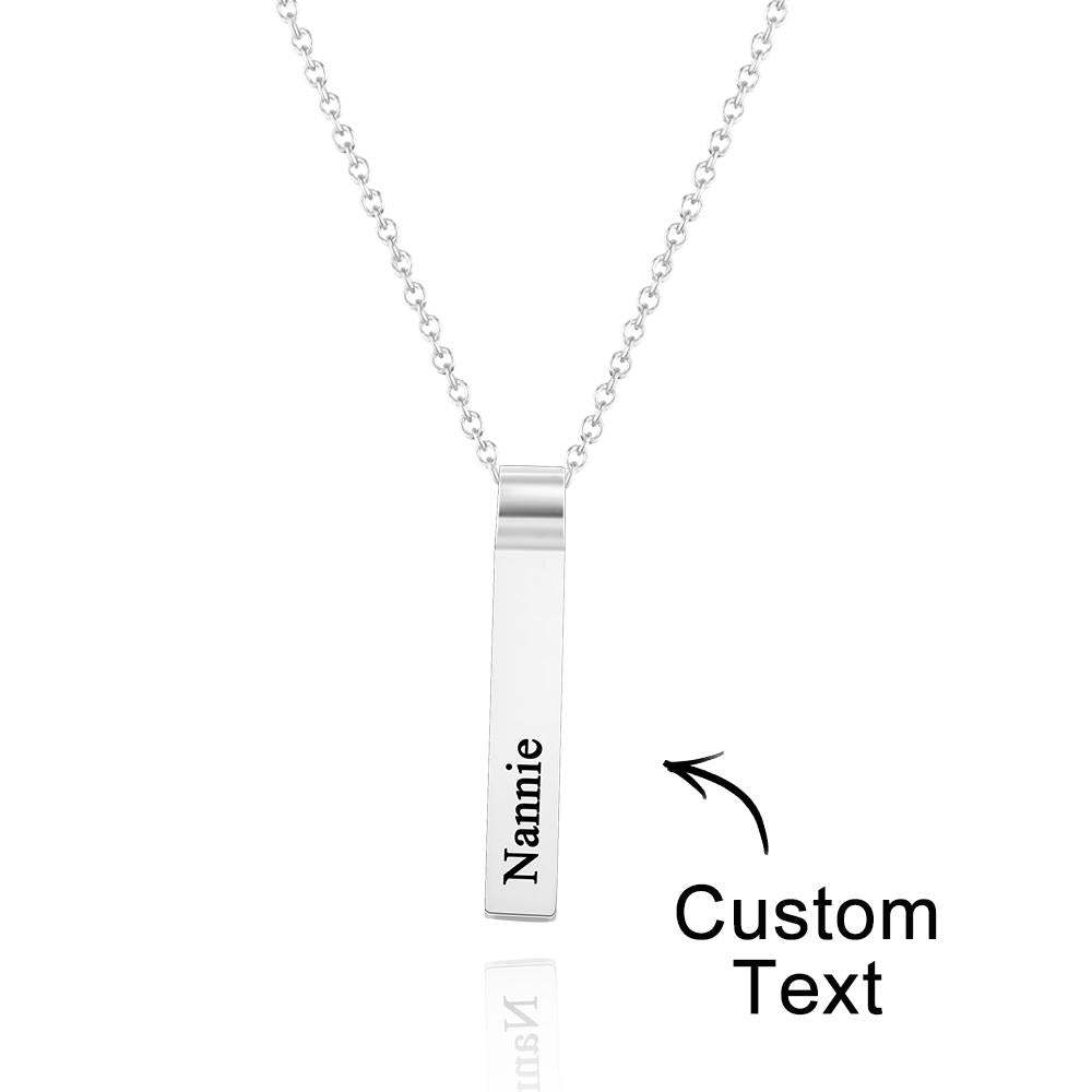 Colar De 1 A 5 Nomes Vertical Personalizado Com Pingente Elegante Personalizado Para Ela - soufeelbr