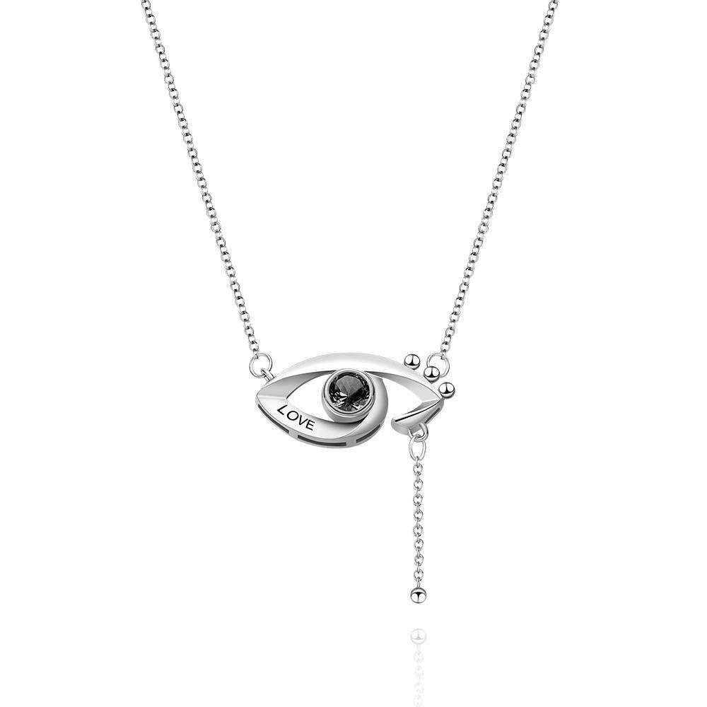 Colar Gravado Personalizado Diamante - Olho Presentes Únicos