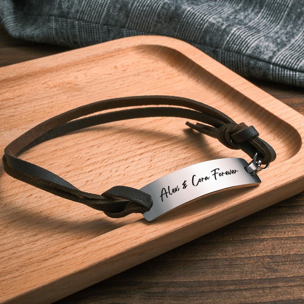 Pulseira Masculina Gravada Personalizada Com Data, Coordenadas, Hora, Inicial, Namorado, Casais, Pulseira Com Nome - soufeelbr