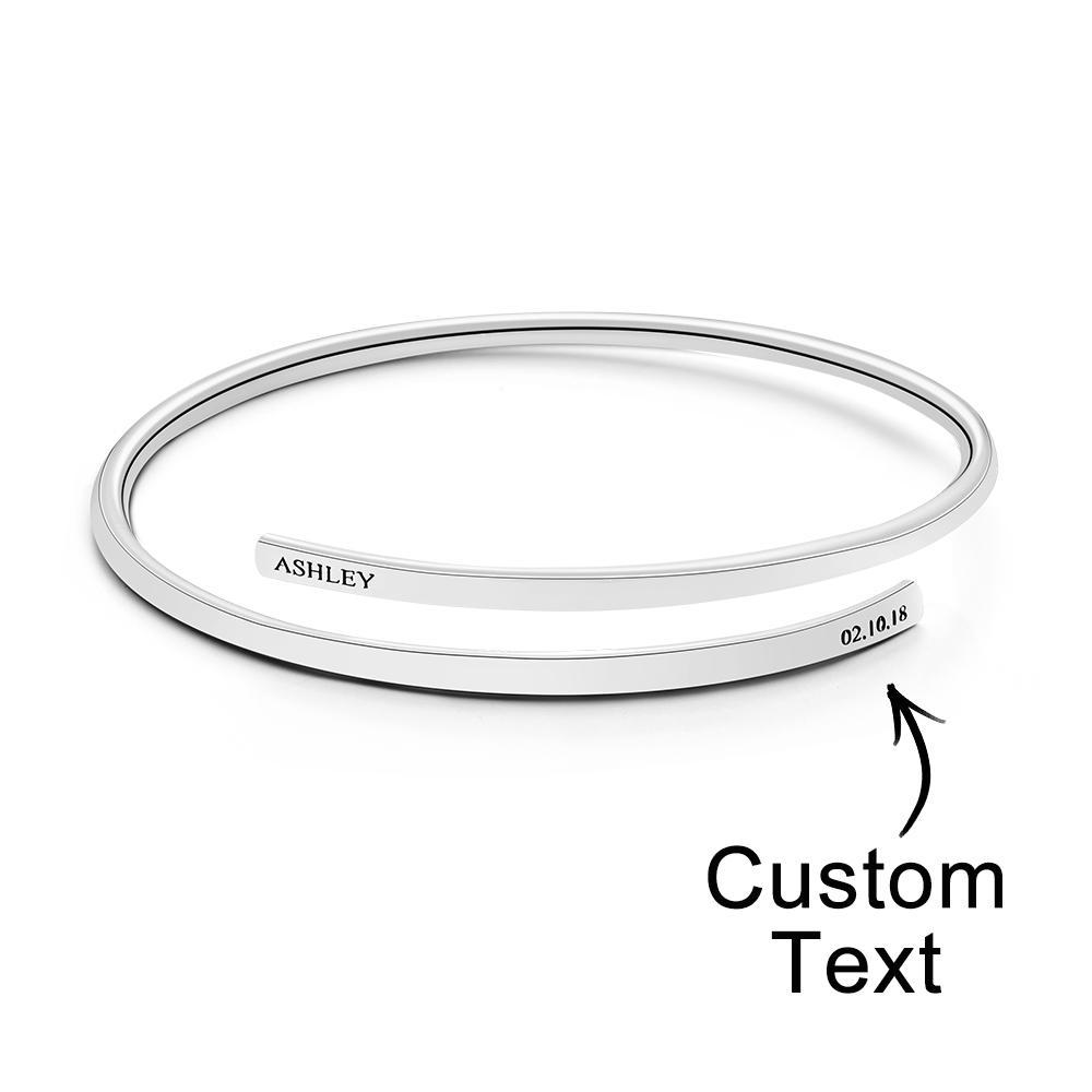 Pulseira Personalizada Pulseiras Gravadas Personalizadas Pulseira Ajustável Simples Presente Com Pulseira Para Mulheres