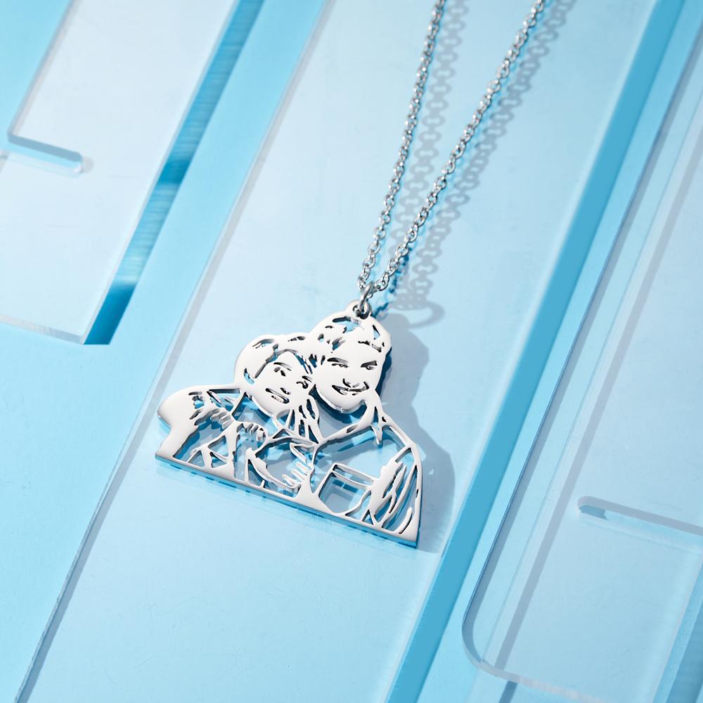Colar De Fotos Personalizado Tridimensional Oco Para Presentes Exclusivos - soufeelbr