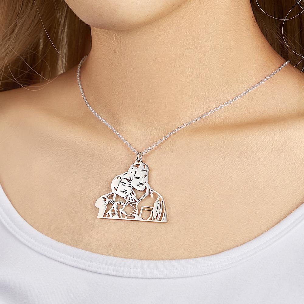 Colar De Fotos Personalizado Tridimensional Oco Para Presentes Exclusivos - soufeelbr