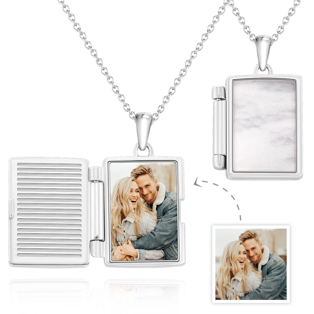 Colar Com Foto Personalizado Superfície De Pérola Com Pingente Criativo Para Presentes - soufeelbr