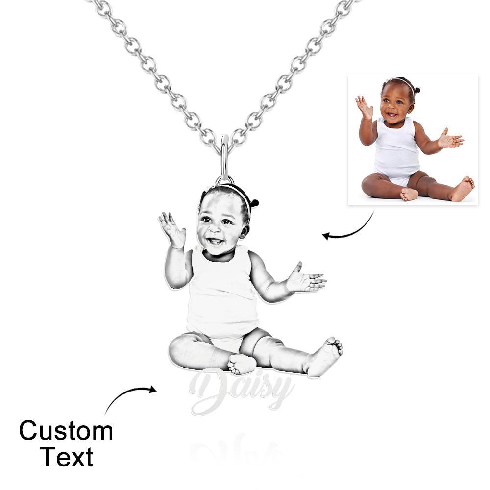 Colar De Etiqueta Com Foto Personalizada Gravável Em Aço Inoxidável Presentes Exclusivos - soufeelbr