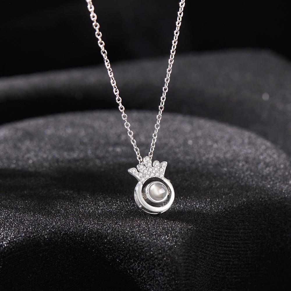 Colar De Projeção De Fotos Personalizado Coroa Presentes Criativos - soufeelbr