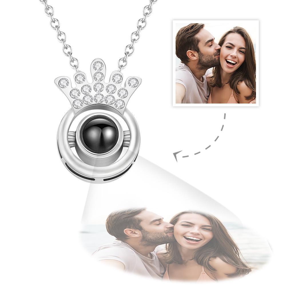 Colar De Projeção De Fotos Personalizado Coroa Presentes Criativos - soufeelbr
