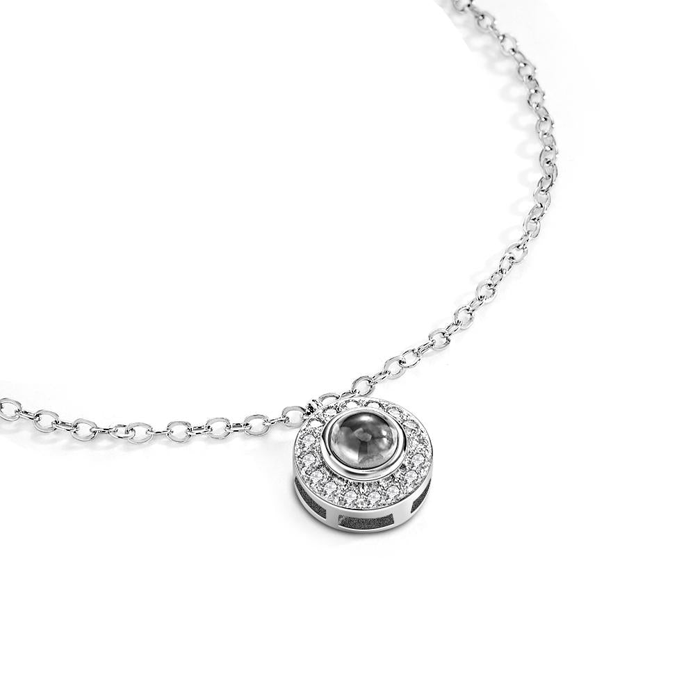Petite Halo Photo Bracelet Luxuoso Presente De Diamante Para Namorada Presente Memorável - soufeelbr