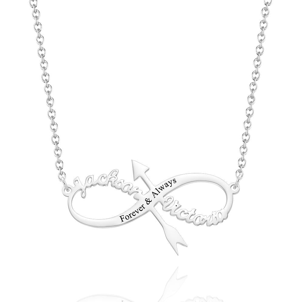 Colar Personalizado Com Pingente De Nome Infinito Gravado Presente De Aniversário