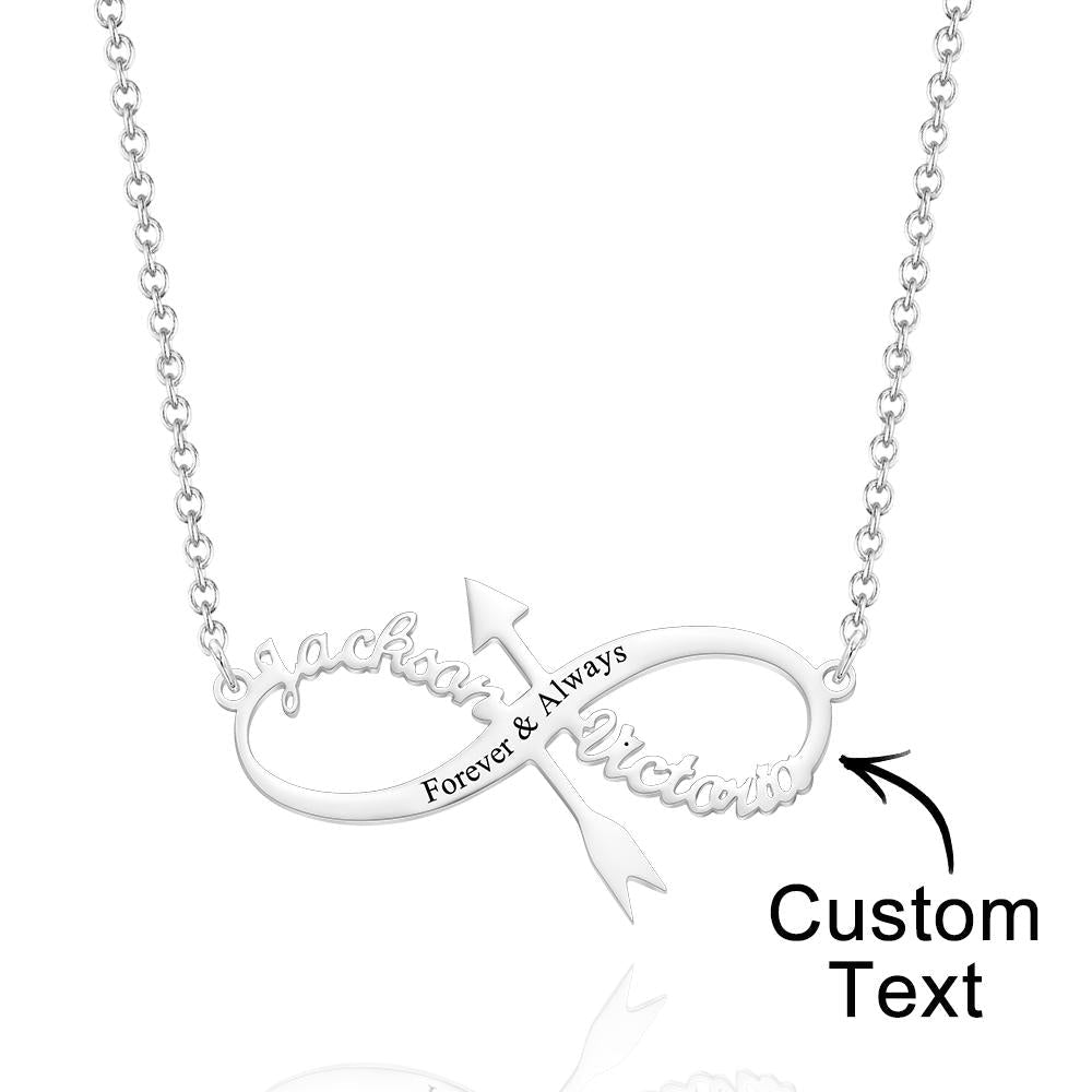 Colar Personalizado Com Pingente De Nome Infinito Gravado Presente De Aniversário - soufeelbr