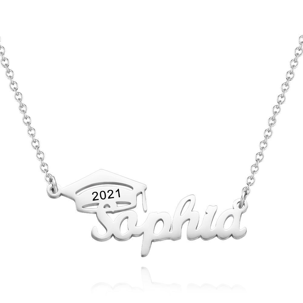 Colar personalizado com nome de boné de solteiro Presentes de formatura