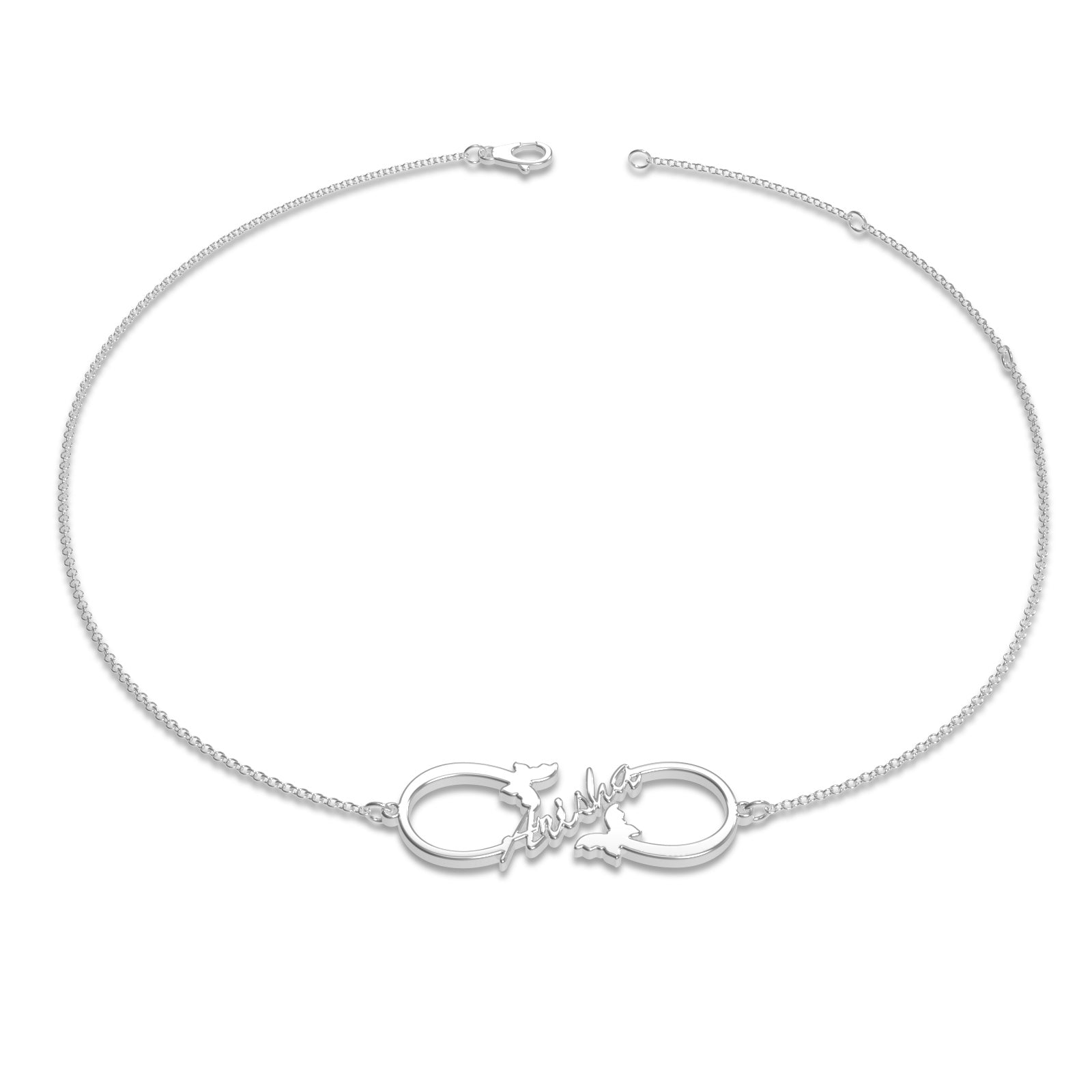 Pulseira Com Nome Infinito, Pulseira Personalizada Com Nome De Borboleta - soufeelbr