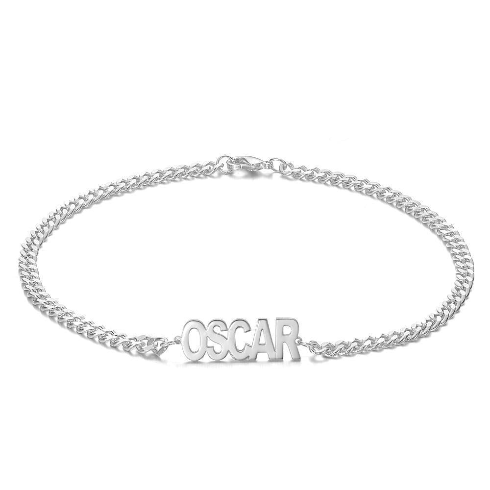 Pulseira Personalizada Pulseira masculina personalizada Nome delicado Pulseira Presente hipoalergênico para marido - banhado a ouro