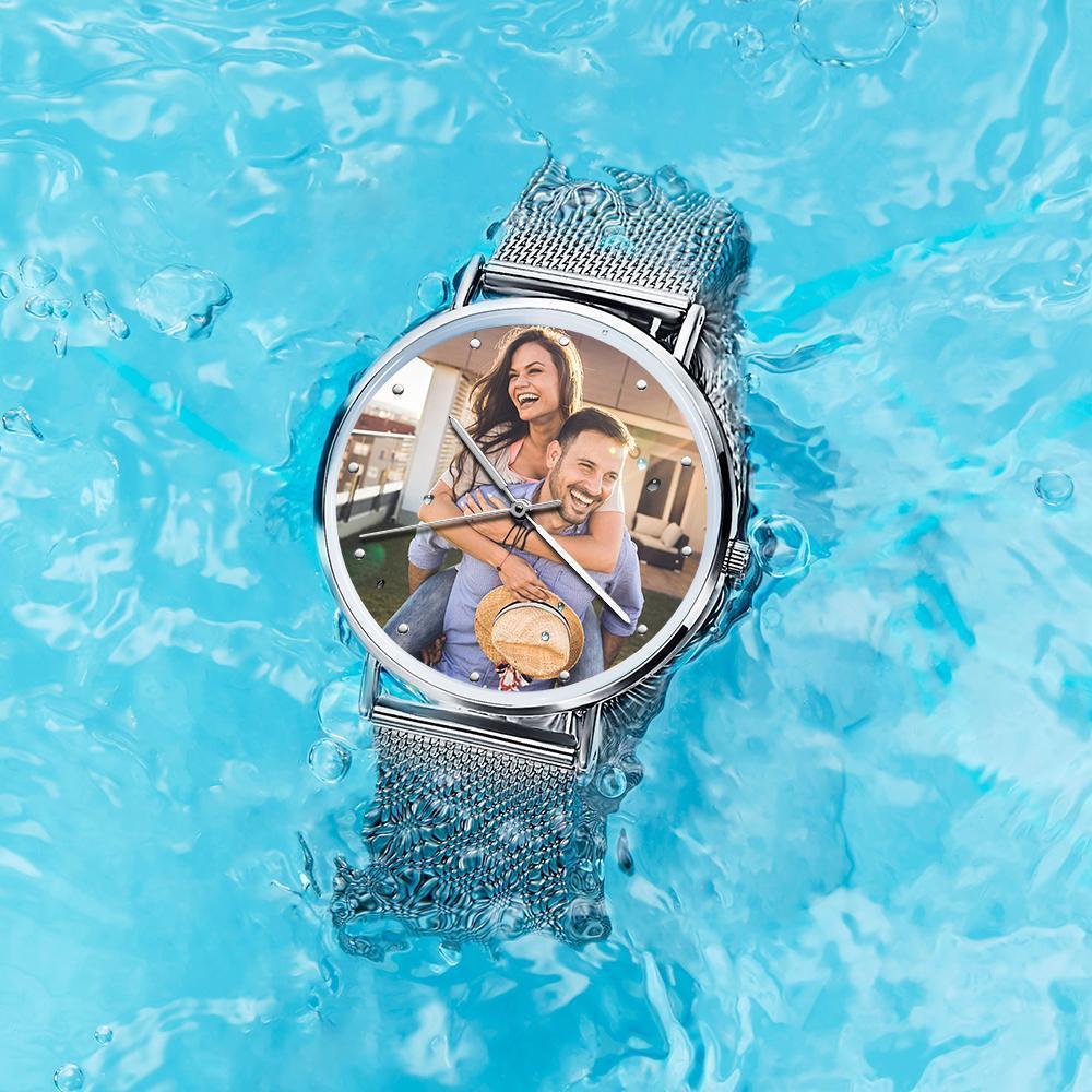 Graváveis Relógio com Foto das Mulheres Pulseira de Liga 36mm