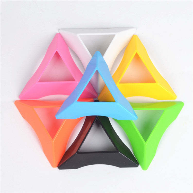 Cubo De rubic Base Multicolorida Suporte De Exibi??o Triangulo Suporte De Cubo M��gico Acess��rios De Moldura - soufeelbr