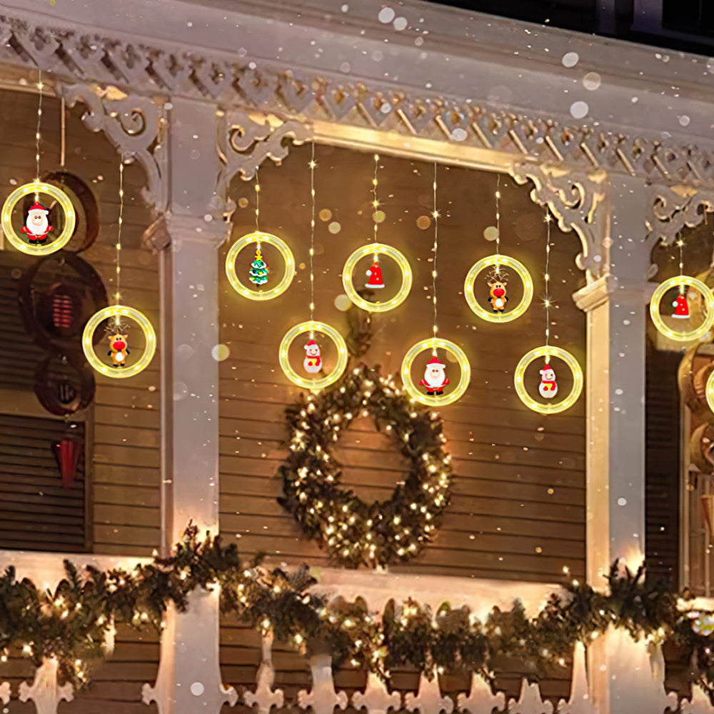 Luzes De Corda De Decoração De Natal Com Enfeites De Natal Alimentados Por Bateria Ou Alimentados Por Usb Para Decoração De Festa De Natal Ao Ar Livre Interna - soufeelbr