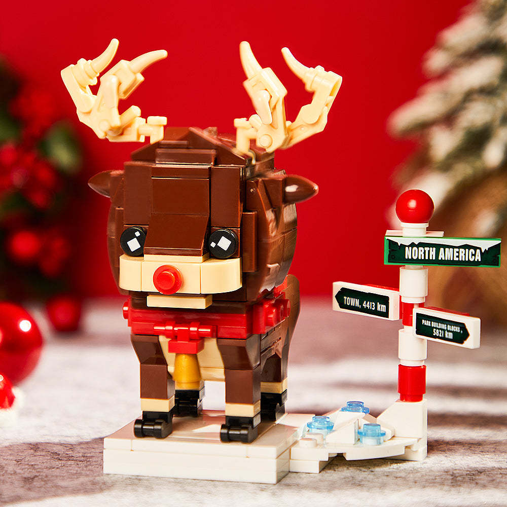 Papai Noel Pequena Partícula Brick Block Heads Puzzle Bloco De Construção Brinquedo Presentes De Natal - soufeelbr