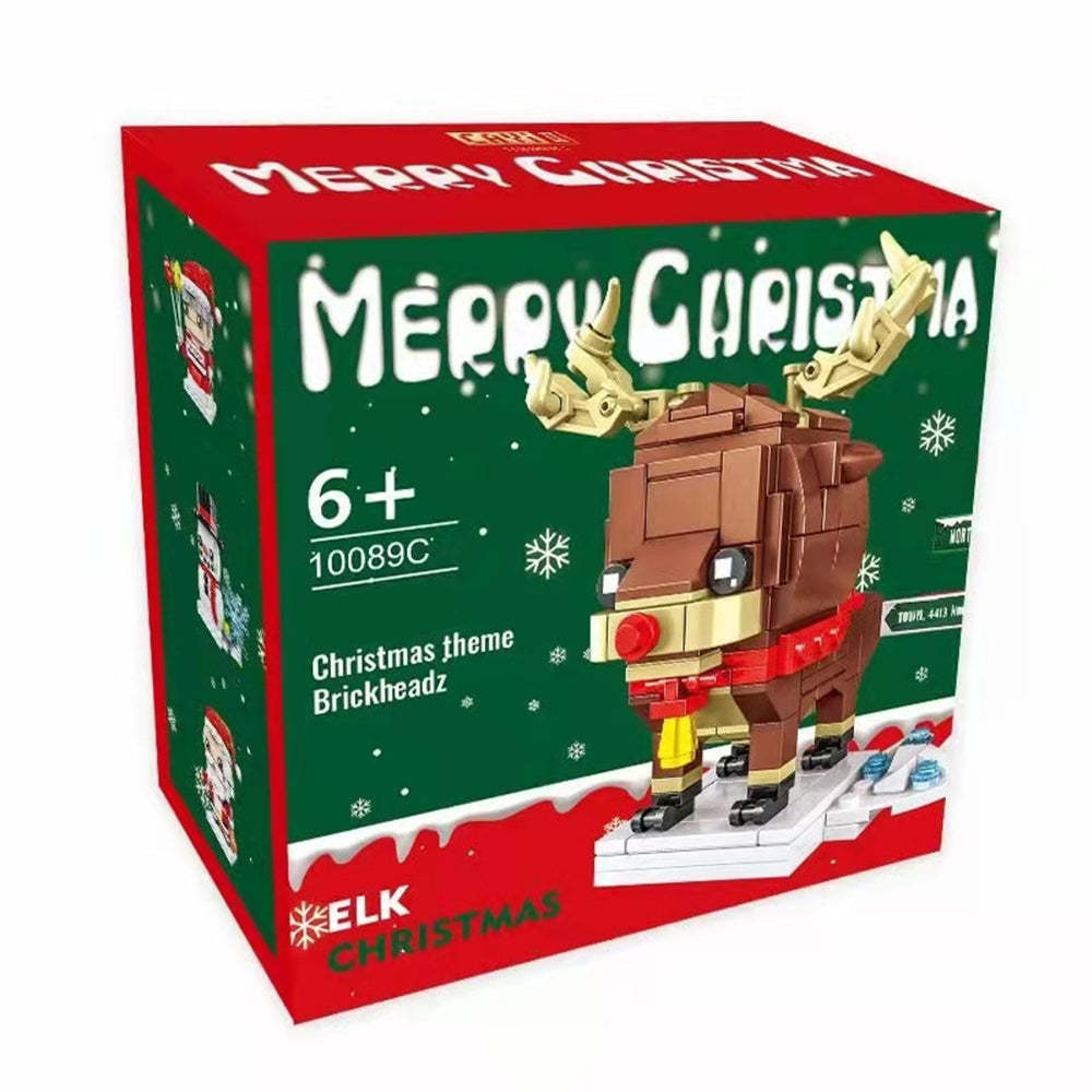 Sra. Noel Pequena Partícula Brick Block Heads Puzzle Bloco De Construção Brinquedo Presentes De Natal - soufeelbr