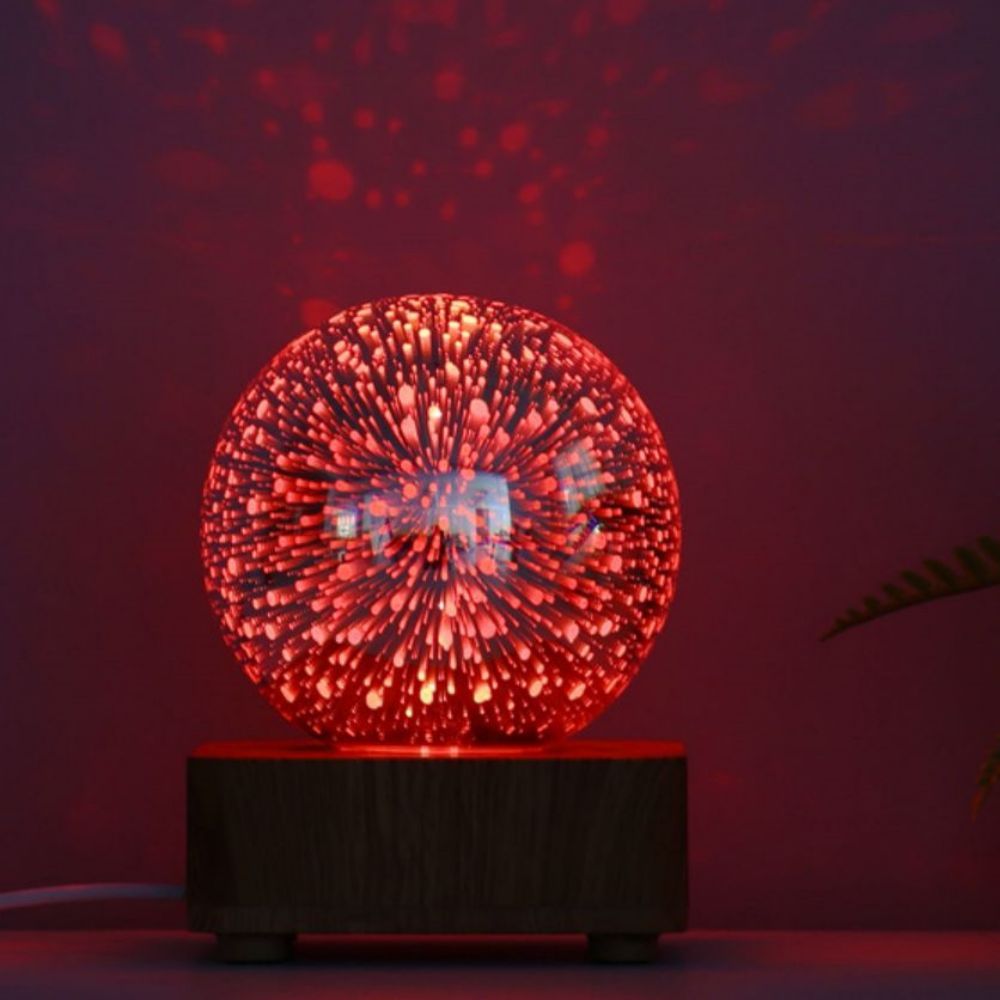 Fogo De Artifício 3d Efeito Estrela Colorida Luz Noturna Lâmpada Do Projetor Bola De Cristal Mágica Luz - soufeelbr