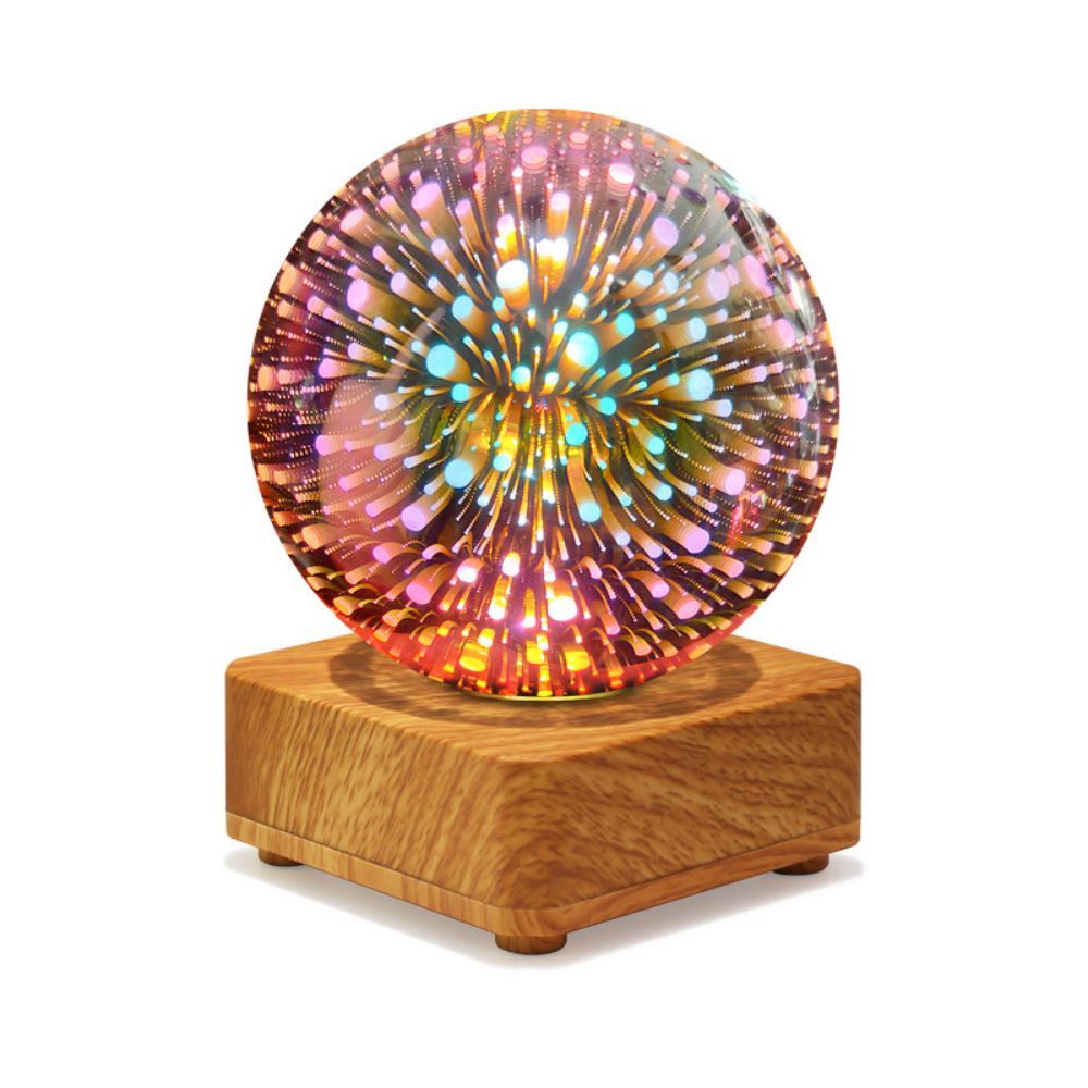 Fogo De Artifício 3d Efeito Estrela Colorida Luz Noturna Lâmpada Do Projetor Bola De Cristal Mágica Luz - soufeelbr