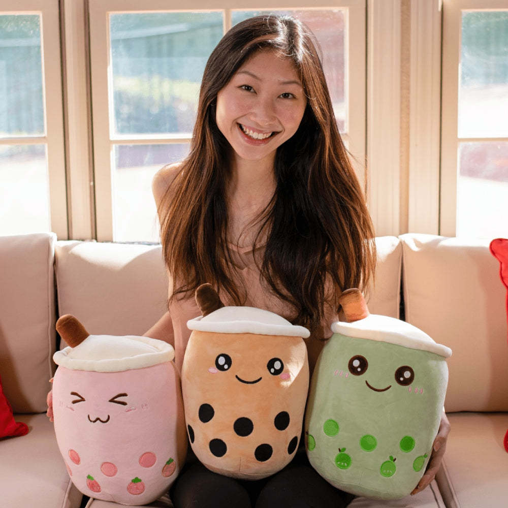 Boba Pelúcia Bubble Tea Plushies Fofos Recheados Chá De Leite Desenhos Animados Brinquedo Animal Presentes Para Crianças Bubble Tea Boba Lovers - soufeelbr
