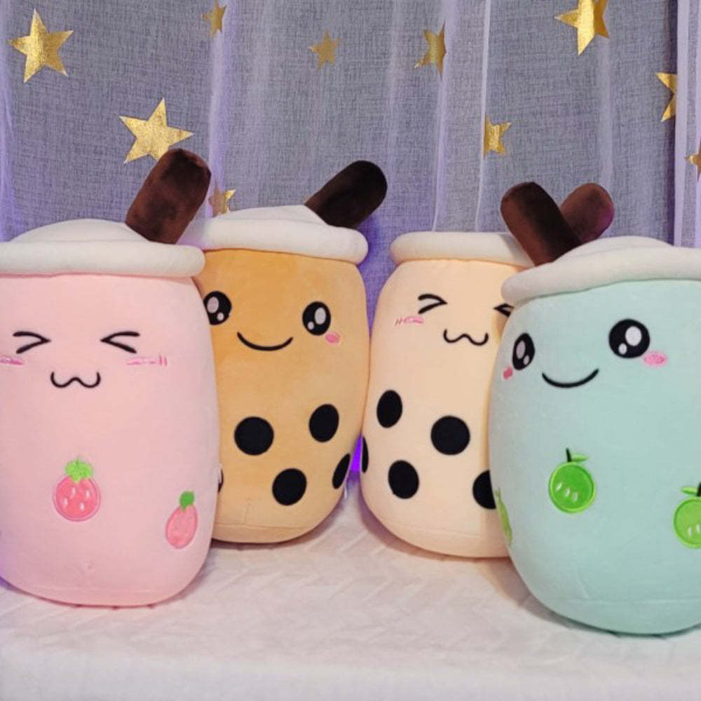 Boba Pelúcia Bubble Tea Plushies Fofos Recheados Chá De Leite Desenhos Animados Brinquedo Animal Presentes Para Crianças Bubble Tea Boba Lovers - soufeelbr