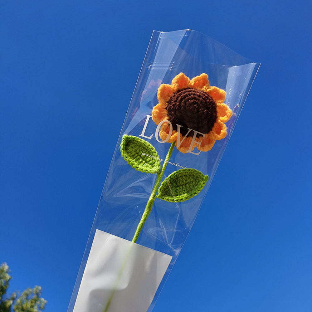 1 Peça Flor De Crochê Feita À Mão Flor De Malha Presente Para Ela - soufeelbr