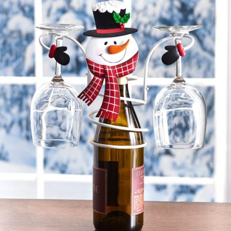 Porta-garrafas De Vinho Porta-copos De Vinho De Papai Noel Porta-copos Para Presentes De Natal Ornamento De Natal