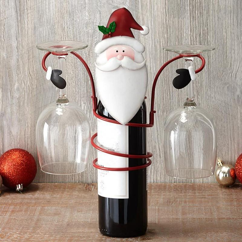 Porta-garrafas De Vinho Porta-copos De Vinho De Papai Noel Porta-copos Para Presentes De Natal Ornamento De Natal
