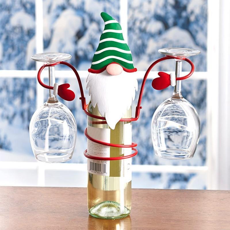 Porta-garrafas De Vinho Porta-copos De Vinho De Papai Noel Porta-copos Para Presentes De Natal Ornamento De Natal