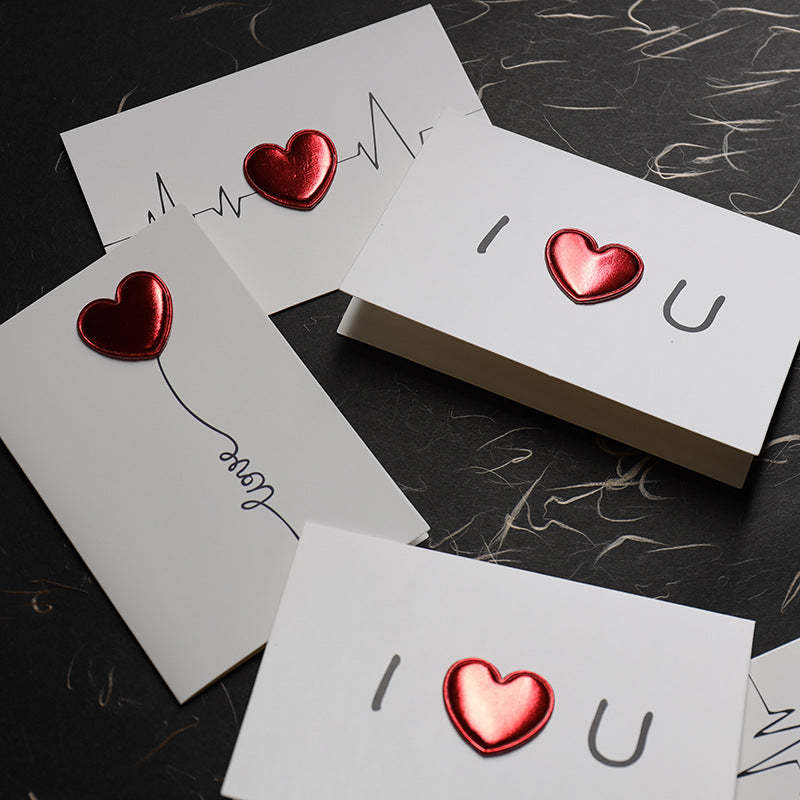 Cartão De Saudação De Amor Tridimensional Heartbeat Creative Card - soufeelbr