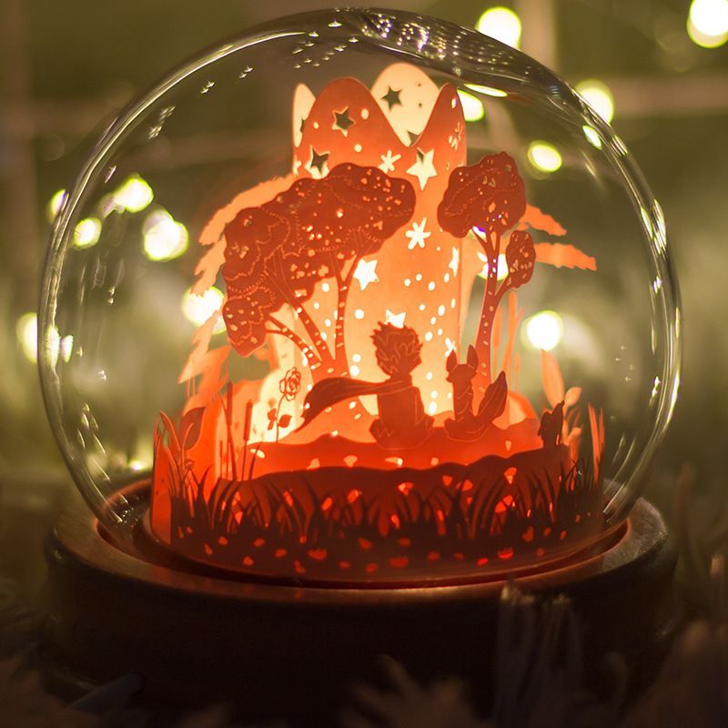 Lâmpada De Escultura Em Papel Diy 3d Lâmpada Romântica De Luz E Sombra Para Decoração De Mesa Presentes - soufeelbr