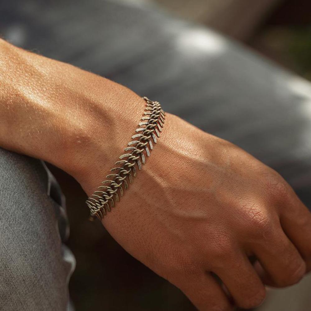 Pulseira Criativa Vintage Espinhos De Espinha De Peixe Presentes - soufeelbr