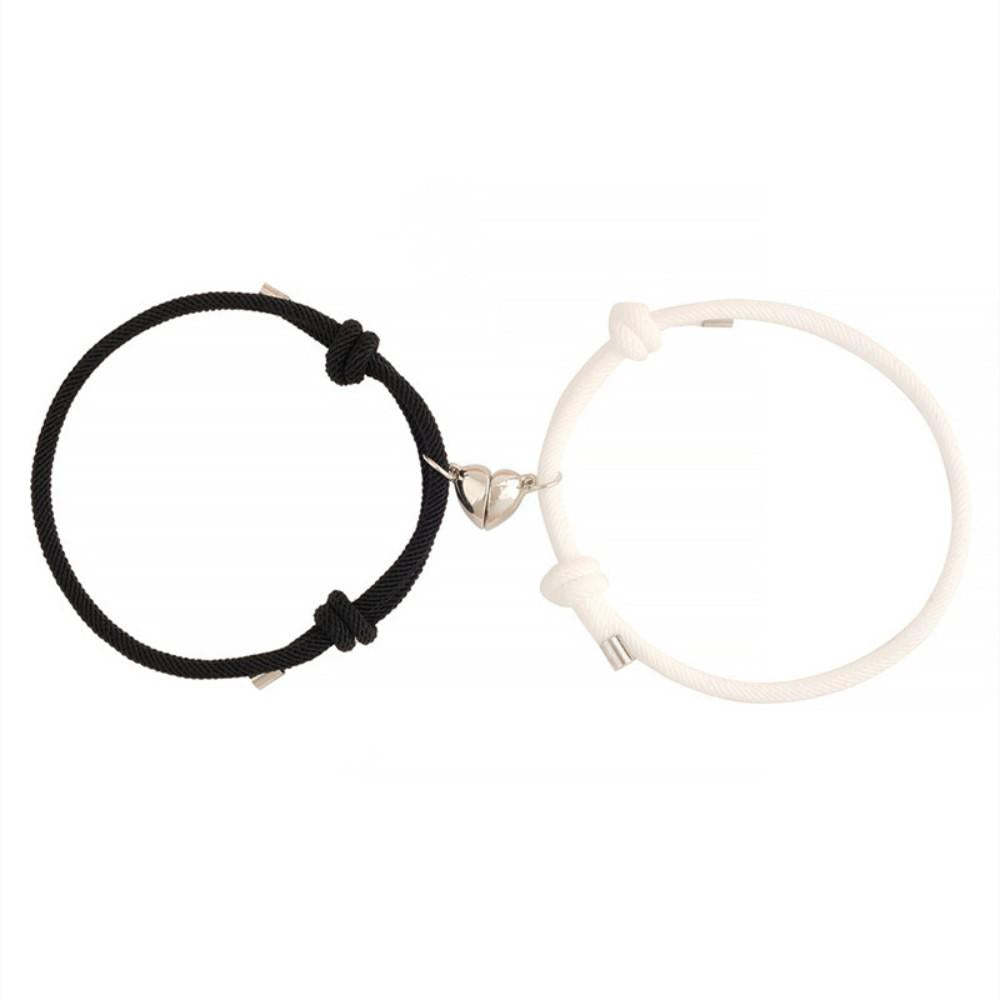 Pulseira Com Fivela Magnética Em Forma De Coração Pulseiras Ajustáveis ​​presente Para Casal - soufeelbr