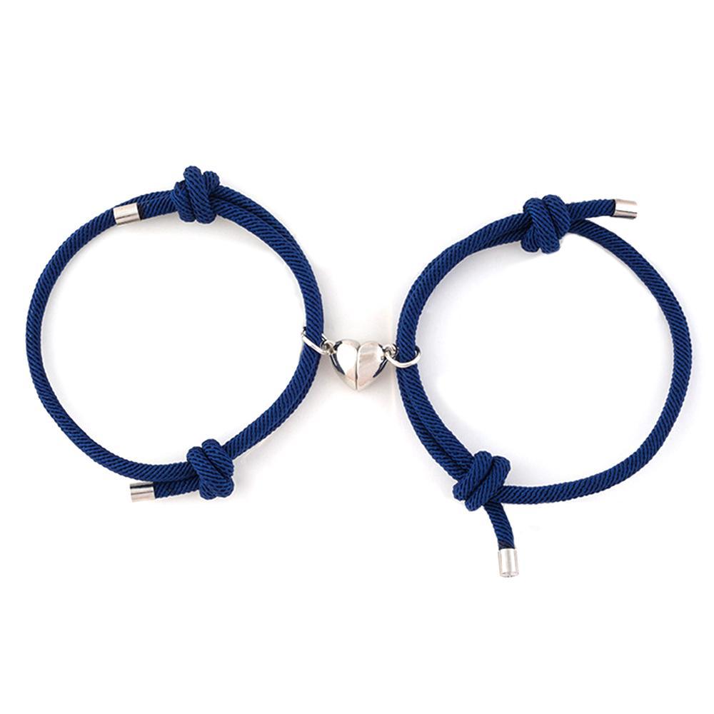 Pulseira Com Fivela Magnética Em Forma De Coração Pulseiras Ajustáveis ​​presente Para Casal - soufeelbr