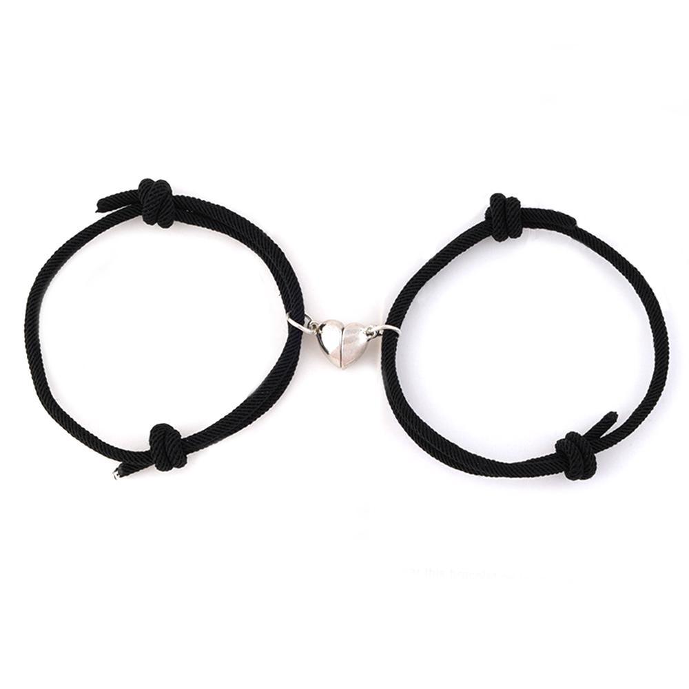 Pulseira Com Fivela Magnética Em Forma De Coração Pulseiras Ajustáveis ​​presente Para Casal - soufeelbr