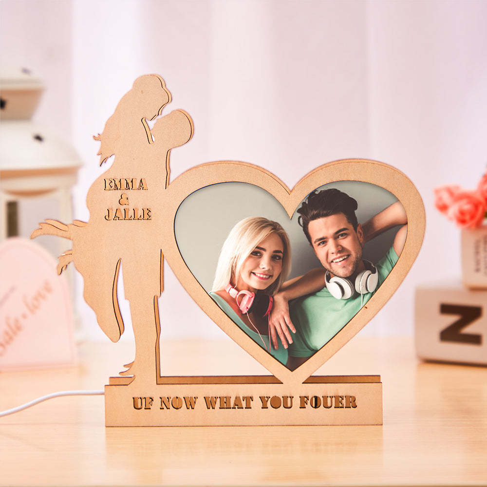 Lâmpada Noturna Com Nome Personalizado Para Casal Em Forma De Coração Para Dia Dos Namorados E Aniversário - soufeelbr