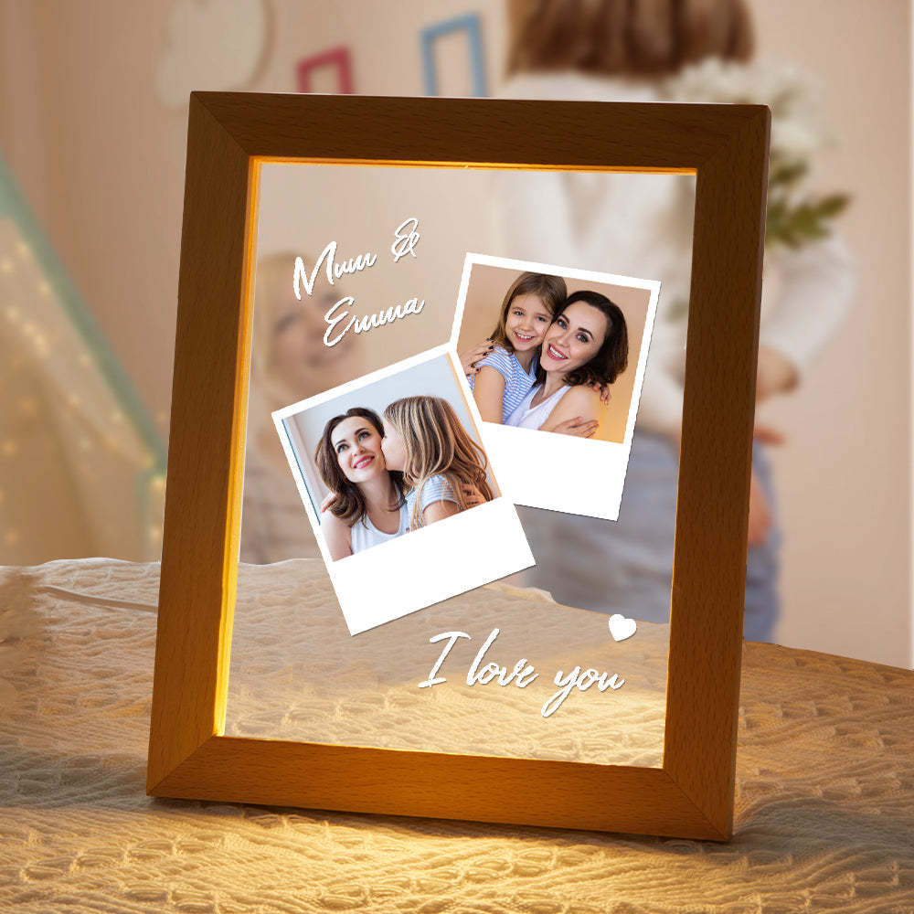 Lâmpada De Acrílico Com Nome E Foto Personalizada Para Presente De Dia Das Mães - soufeelbr