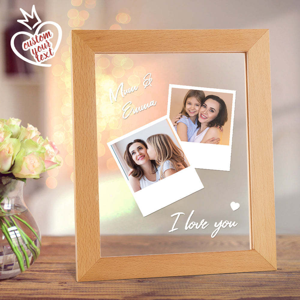 Lâmpada De Acrílico Com Nome E Foto Personalizada Para Presente De Dia Das Mães - soufeelbr