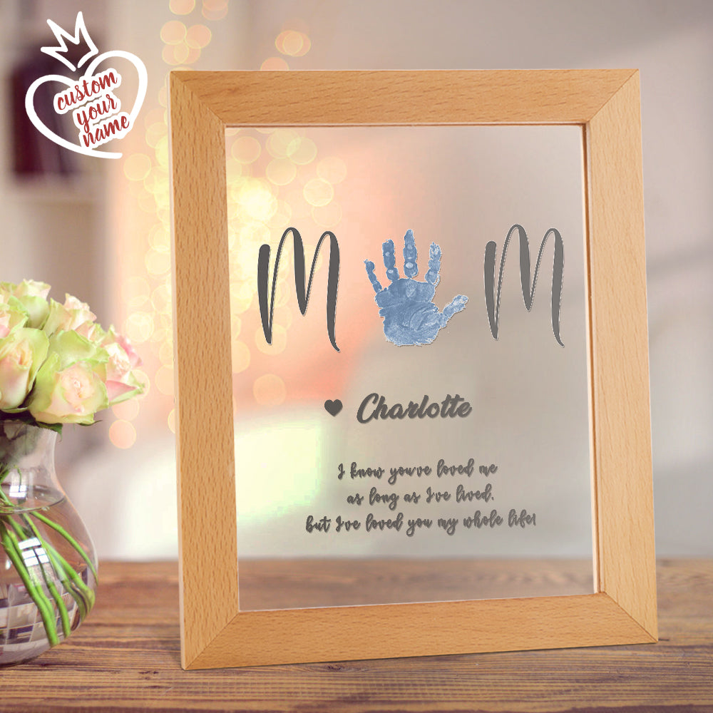 Presente De Luz Noturna Com Impressão Da Mão Com Nome Personalizado Para Mãe - soufeelbr