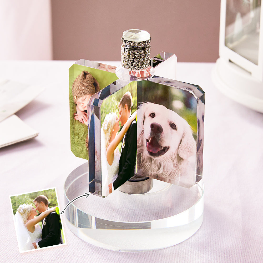 Lâmpada De Cristal Com Foto Personalizada Para Decoração De Luz Noturna Presente Para O Amante - soufeelbr
