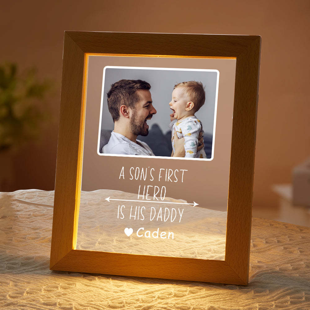 Base De Plástico Com Nome E Foto Personalizado Para Luz Noturna Presente Para O Dia Dos Pais - soufeelbr