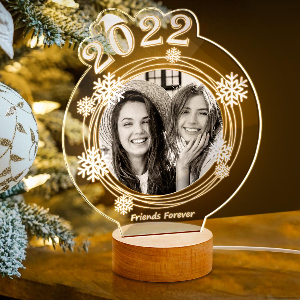 Luz Noturna De Letras De Data De Imagem Personalizável Para Amigos - soufeelbr