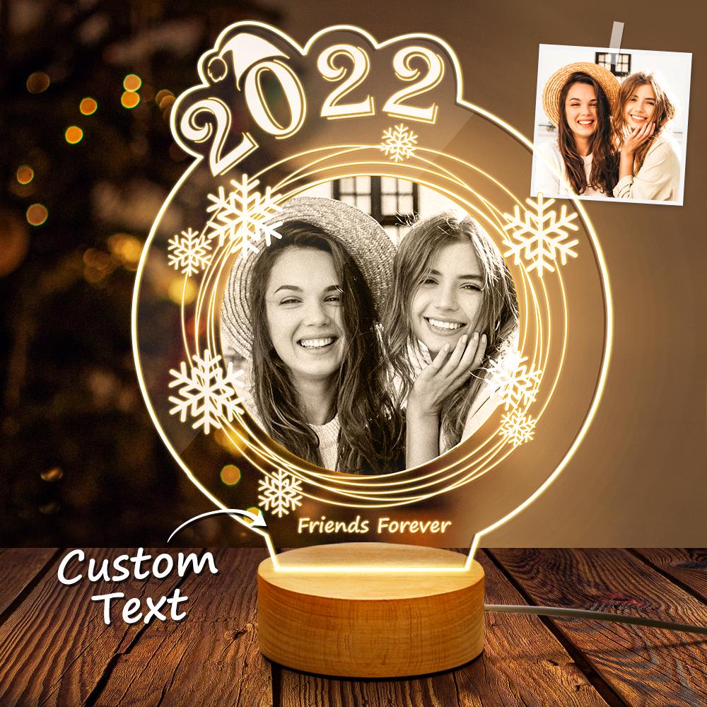 Luz Noturna De Letras De Data De Imagem Personalizável Para Amigos - soufeelbr