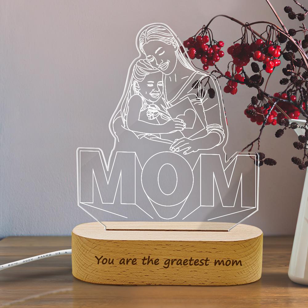 Luzes 3d Personalizáveis ​​para Presente De Dia Das Mães - soufeelbr
