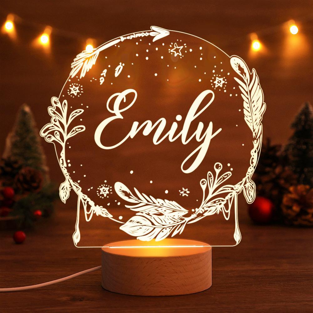 Lâmpada De Luz Noturna Personalizada Para Presente De Bebê Menina Decoração De Berçário - soufeelbr