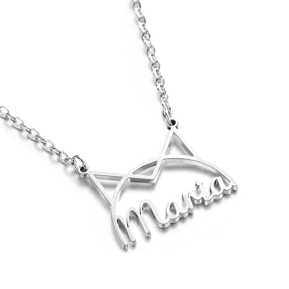 Colar Com Nome De Animal De Estimação Personalizado Para Mulheres Amantes De Animais De Estimação Colar Com Pingente De Pingente De Animal De Gato Jóias Para Presente - soufeelbr